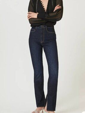 ANTHROPOLOGIE Women's EUC Pilcro The Split Straight Jeans | Size 28